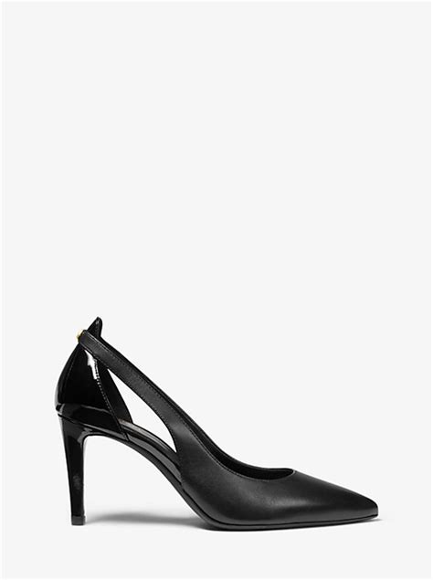 michael michael kors cersei patent leather cutout pump|Cersei Leather Cutout Pump .